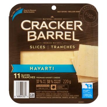 Cracker Barrel Sliced Havarti 220g
