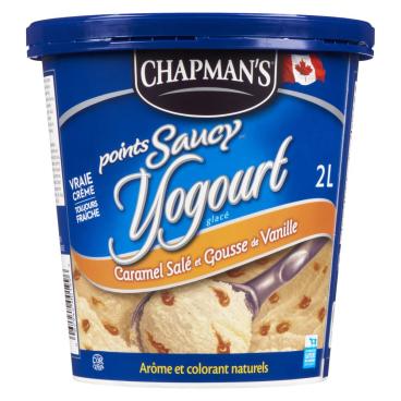 Chapman's Yogourt glacé points saucy caramel salé et gousse vanille 2L