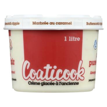 Coaticook Crème glacée à l'ancienne marbrée au caramel écossais 1L