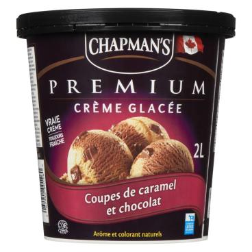Chapman's Crème glacée premium coupes de caramel et chocolat 2L