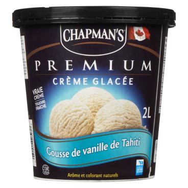 Chapman's Crème glacée premium gousse de vanille de Tahiti 2L