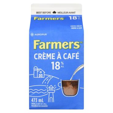 Farmers Crème à café 18% M.G. 473ml
