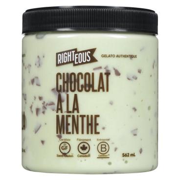 Righteous Gelato chocolat à la menthe 562ml
