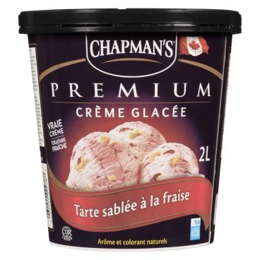 Chapman's Crème glacée premium tarte sablée à la fraise 2L