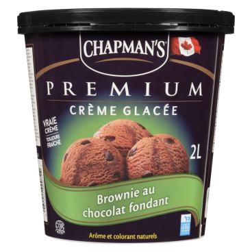 Chapman's Crème glacée premium brownie au chocolat fondant 2L