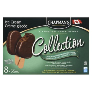 Chapman's Fudge Brownie & Milk Chocolate Ice Cream Bumpy Bars 8x55ml
