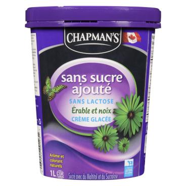 Chapman's Crème glacée sans sucre ajouté sans lactose érable et noix 1L