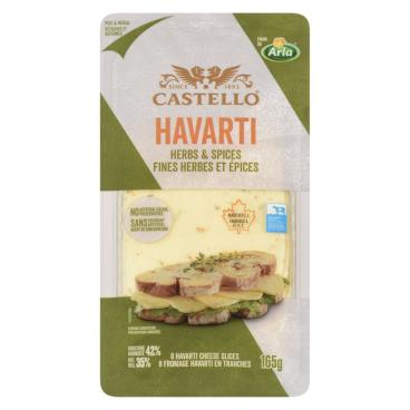Castello Sliced Havarti Herbs & Spices 165g
