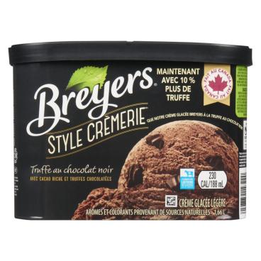 Breyers Crème glacée truffe au chocolat noir 1.66L