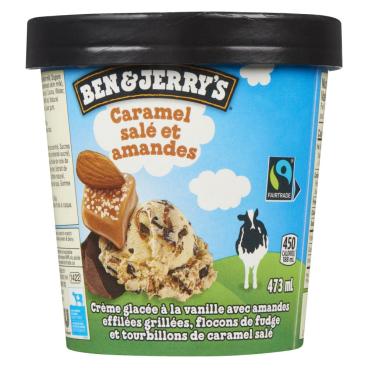 Ben & Jerry's Crème glacée caramel salé et amandes 473ml