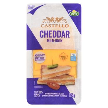 Castello Sliced Mild Cheddar 165g