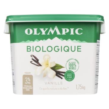 Olympic Yogourt biologique de type balkan vanille 3% M.G. 1.75kg