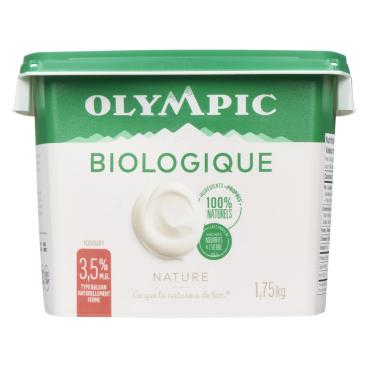 Olympic Yogourt biologique nature de type balkan 3.5% M.G. 1.75kg