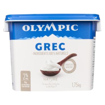 Olympic Yogourt grec nature 2% M.G. 1.75kg
