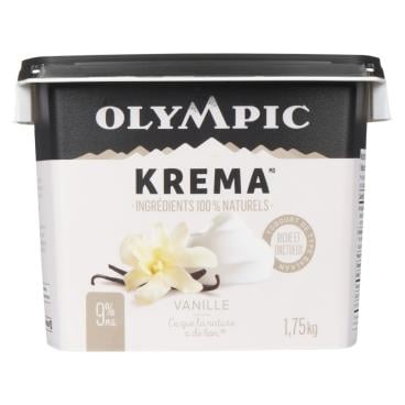 Olympic Yogourt de type balkan vanille 9% M.G. 1.75kg