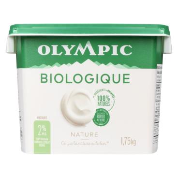 Olympic Yogourt biologique nature de type balkan 2% M.G. 1.75kg