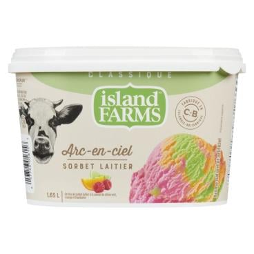 Island Farms Sorbet laitier classique arc-en-ciel 1.65L