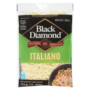 Black Diamond Italiano Shredded Cheese 320g