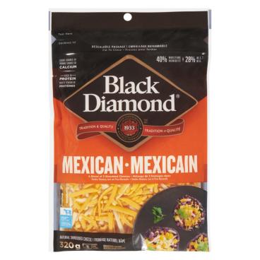 Black Diamond Shredded Mexican Cheese Blend 320g