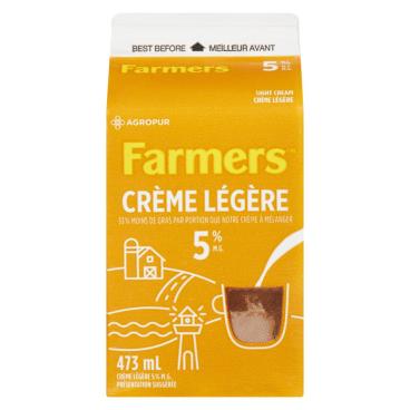 Farmers Crème légère 5% M.G. 473ml