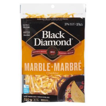 Black Diamond Shredded Marble Cheddar 320g