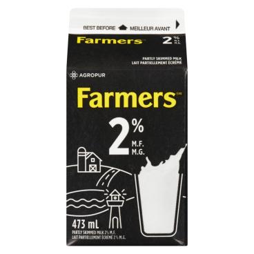 Farmers Partly Skimmed Milk 2% M.F. 473ml