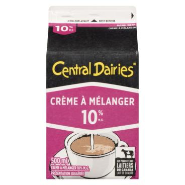 Central Dairies Crème à mélanger 10% M.G. 500ml