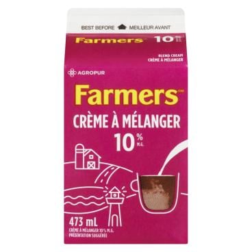 Farmers Crème à mélanger 10% M.G. 473ml