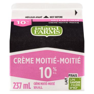 Island Farms Crème moitié-moitié 10% M.G. 237ml
