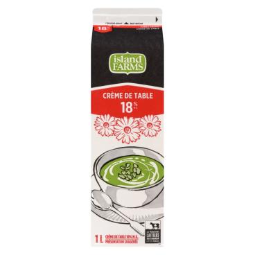 Island Farms Crème de table 18% M.G. 1L