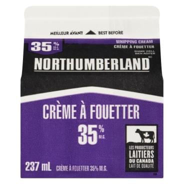 Northumberland Crème à fouetter 35% M.G. 237ml