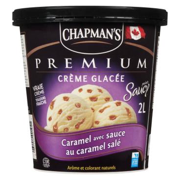 Chapman's Crème glacée premium points saucy caramel avec sauce au caramel salé 2L