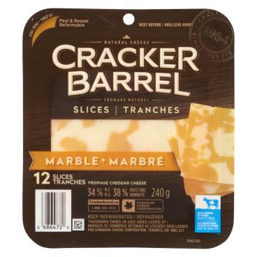 Cracker Barrel Sliced Marble Cheddar 240g