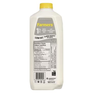 Farmers Partly Skimmed Milk 1% M.F. 2L