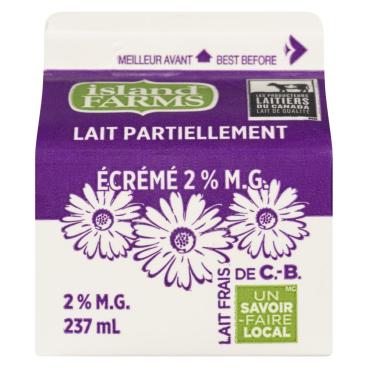 Island Farms Lait partiellement écrémé 2% M.G. 237ml