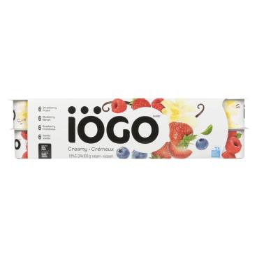 Iögo Strawberry, Blueberry, Raspberry, Vanilla Yogurt 1.5% M.F. 24x100g