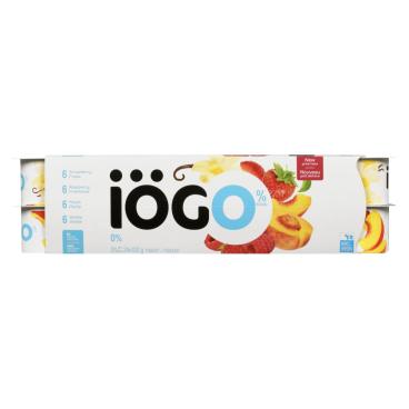 Iögo Strawberry, Peach, Vanilla And Raspberry Yogurt 0% M.F. 24x100g