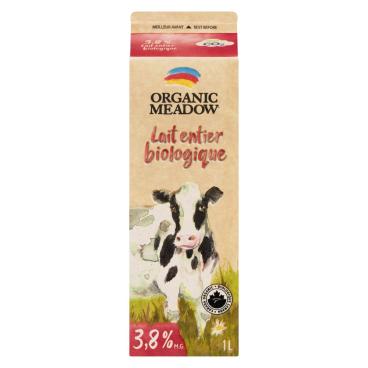 Organic Meadow Lait entier biologique 3.8% M.G. 1L