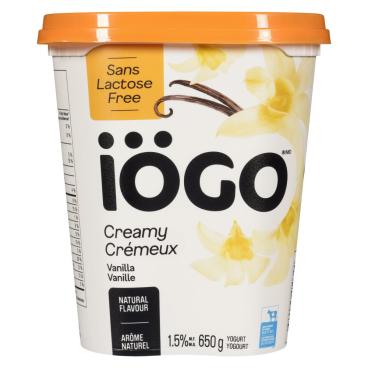 Iögo Lactose Free Vanilla Yogurt 1.5% M.F. 650g