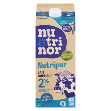 Nutrinor Nutripur lait nordique partiellement écrémé 2% M.G. 2L