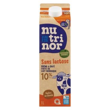 Nutrinor Crème à café nordique sans lactose 10% M.G. 1L