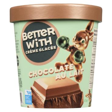 Betterwith Ice Cream Crème glacée chocolat au lait 473ml