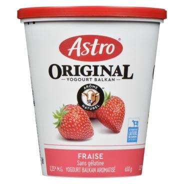Astro Yogourt balkan fraise 3.25% M.G. 650g