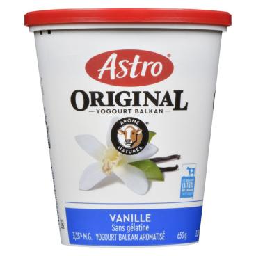 Astro Yogourt balkan vanille 3.25% M.G. 650g