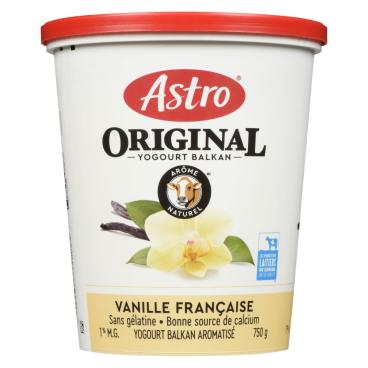 Astro Yogourt balkan vanille française 1% M.G. 750g