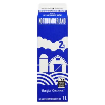 Northumberland Lait partiellement écrémé 2% M.G. 1L