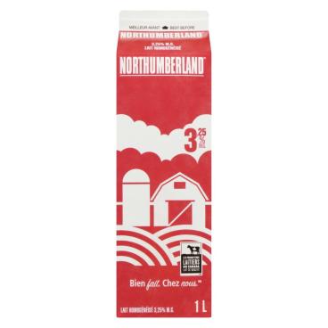 Northumberland Lait homogénéisé 3.25% M.G. 1L