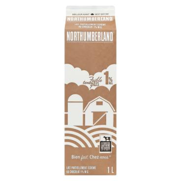 Northumberland Lait partiellement écrémé au chocolat 1% M.G. 1L