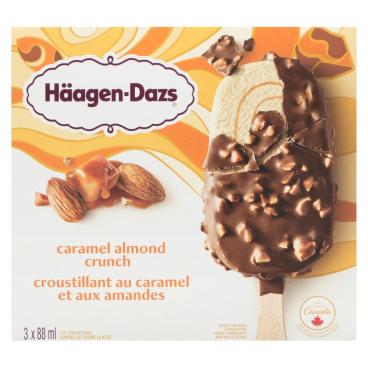 Häagen-Dazs Caramel Almond Crunch Ice Cream Bars 3x88ml