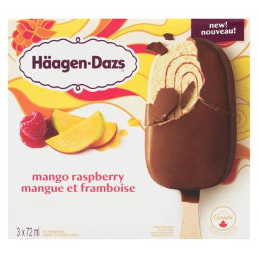 Häagen-Dazs Mango Raspberry Ice Cream Bars 3x72ml